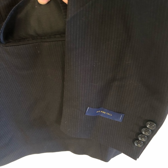 Stafford® Executive Super 100 Wool Classic Black Blazer Suit Jacket 54 B&T BLong - Picture 5 of 16